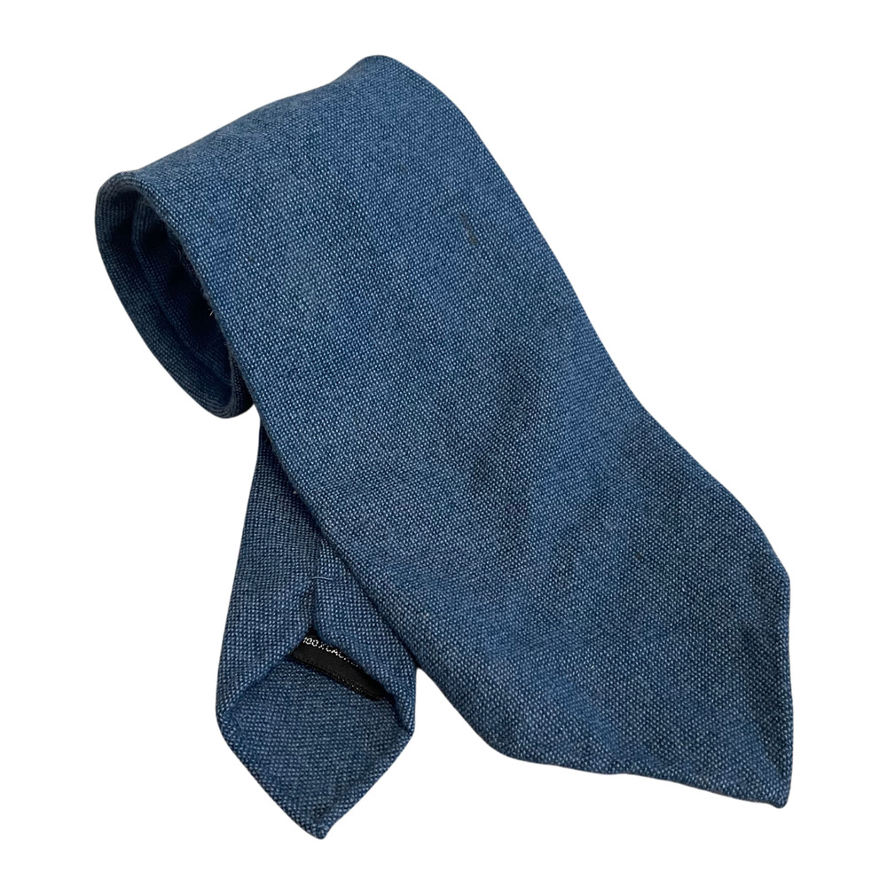 Hermes Paris Blue Cashmere Tie